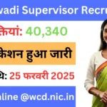 Anganwadi Supervisor Recruitment 2025